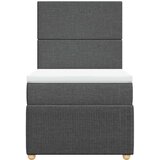  Okvir kreveta s oprugama i madrac tamnosivi 80x200cm od tkanine | shoptok.hr