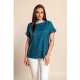 Fenzy Bluza S Printom Za Veće Veličine, Petrolej | shoptok.hr
