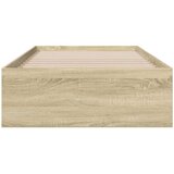 vidaXL Posteljni okvir s predali sonoma hrast 75x190 cm inženirski les | Shoptok.si