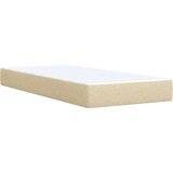  Box spring postelja z vzmetnico krem 80x200 cm blago, (21308128) | Shoptok.si