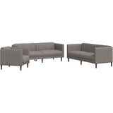  3-dijelni set sofa smeđesivi od tkanine | Eponuda.com