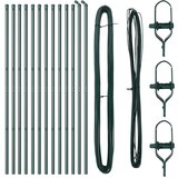 vidaXL Stebrički za ograjo 13 kosov Zeleni Ø32 mm 190 cm Galvanizirano jeklo Cene