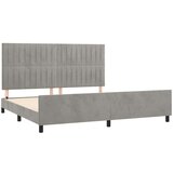  Za krevet s uzglavljem svjetlosivi 200x200 cm baršunasti | shoptok.hr