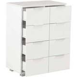 vidaXL Komoda visok sijaj bela 60x35x80 cm iverna plošča | Shoptok.si
