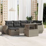 vidaXL 7-dijelni set vrtnih sofa svjetlosivi od poliratana | shoptok.hr