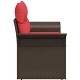  Vrtni kauč s jastukom s pohranom 141 x 62 x 69 cm poliratan | shoptok.hr