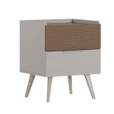 Hanah home Noćni ormarić braon - bele boje Milano | ePonuda.com