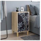 vidaXL Noćni ormar DOKKUM Hrast sonoma 36 x 33 x 60 cm - Plavi afti uzorak 1 | shoptok.hr