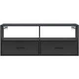 vidaXL TV omarica črna 100x31x39,5 cm inženirski les in kovina | Shoptok.si