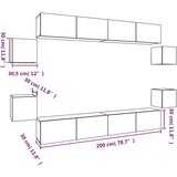  Komplet TV omaric 8-delni siv sonoma konstruiran les, (20734886) | Shoptok.si