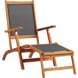 Maison Chic Zunanji Ležalnik - Sončna ležalnik iz trdnega akacijevega lesa in tekstila, (22042850) | Shoptok.si