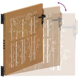  Vrtna vrata 85x100 cm od čelika COR-TEN s uzorkom bambusa | shoptok.hr