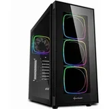 ohišje TG6, rgb, led, okno, midi tower, črno
