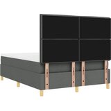  LED Box Spring Krevet Tamno siva 160 x 200 cm tkanina | shoptok.hr
