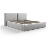 Cosmopolitan Design Svijetlo sivi tapecirani bračni krevet s prostorom za pohranu s podnicom 160x200 cm Arendal – Cijene