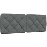 vidaXL Postelja z vzmetnico temno siva 120x200 cm blago | Shoptok.si