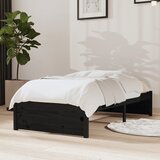 Maison Chic Posteljni okvir - Enojna postelja - Postelja za odrasle črn iz trdnega lesa 75x190 cm-J14161, (21765685) | Shoptok.si