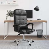  Masažni uredski naslonjač od umjetne kože crni | shoptok.hr