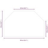 Staklena ploča za kamin šesterokutna 80 x 50 cm | shoptok.hr