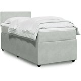 Box spring krevet s madracem svjetlosivi 80 x 200 cm baršunasti | shoptok.hr