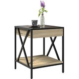  Stolić s beskonačnim LED svjetlima boja hrasta 40x40x49 cm | shoptok.hr