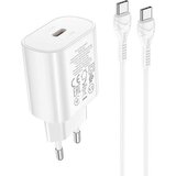 hoco. polnilec N22 Jetta PD 25W Type C s kablom Type C na Type C za Samsung - bel | Shoptok.si