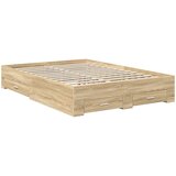  Krevetna konstrukcija s ladicama Sonoma hrast 135 x 190 cm | shoptok.hr