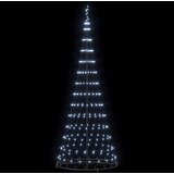 vidaXL LED božično drevesce Hladno bela 138.5 x 138.5 x 399 cm Kovina | Shoptok.si