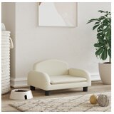 vidaXL Pasja postelja krem 50x40x30 cm umetno usnje | Shoptok.si