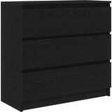  Komoda črni hrast 80x35x76 cm inženirski les | Shoptok.si