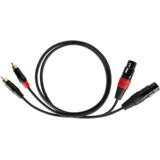 Cabletech XLR - 2RCA priključni kabel 1m | shoptok.hr