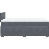  Krevet box spring s madracem tamnosivi 120 x 190 cm baršun | shoptok.hr