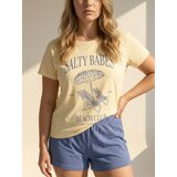 Sinsay Dvodijelna pamučna pidžama s natpisom Salty Babes | shoptok.hr