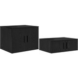  Kabinet za shranjevanje Črn 127x41x40 cm Inženirski les | Shoptok.si