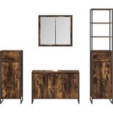  Set namještaja za kupaonicu Dimljeni hrast Konstruirano drvo | shoptok.hr