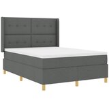Krevet s opruga kutije s LED trakama Siva 160 x 200 cm tkanina | Eponuda.com
