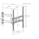 S Box stenski nosilec za TV PLB-3644-2 črn, (21221636) | Shoptok.si