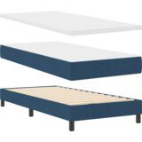 Box Spring krevet s madracem Plavi 90x190 cm Tkanina | shoptok.hr