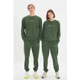 Trendyol Khaki Unisex Regular Printed Knitted Sweatpants Cene