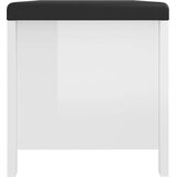 vidaXL kutija za pohranu s jastukom sjajna bijela 105x40x45 cm iverica | shoptok.hr