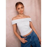 Edoti Women's ribbed crop top with open shoulders SL | shoptok.hr