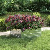 vidaXL Povišena vrtna gredica 100x100x45 cm pocinčani čelik srebrna Cijene