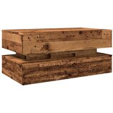  Stolić za kavu s LED svjetlima boja starog drva 90 x 50 x 40 cm | shoptok.hr