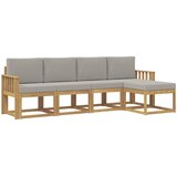  Set vanjskih sofa 5 pcs Bijela i svjetlosiva | Eponuda.ba