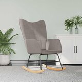  Stolica za ljuljanje od tkanine smeđe-siva | shoptok.hr