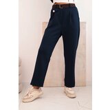 Kesi Włoski Women's set buttery hoodie and pants with a belt navy | ePonuda.com