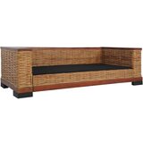  Trosjed od prirodnog ratana s jastucima smeđi | shoptok.hr