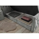 MID.YOU POSTELJA BOXSPRING 180 cm x 200 cm , tekstil, leseni material siva | Shoptok.si
