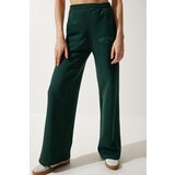  Women's Emerald Green Raised Straight Leg Thick Sweatpants | Eponuda.ba