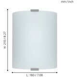 Eglo Grafik zidna lampa/1 l210 b180 saten | shoptok.hr